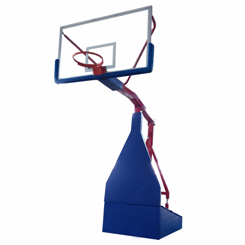 Portable hydraulic basketball stand height adjustable basketball system