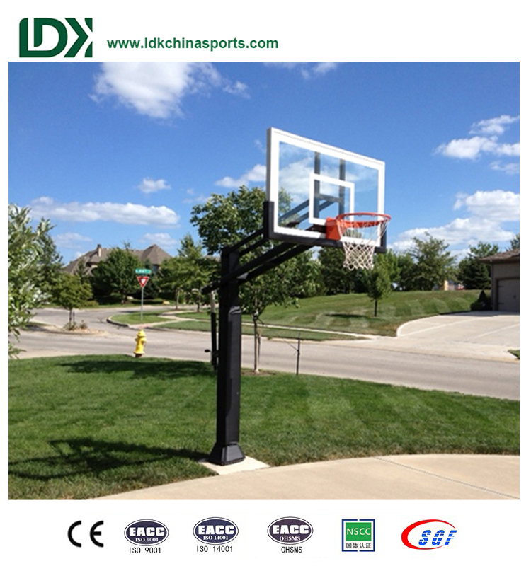 Hot sale Factory Basketball Board And Hoop -
 Height 2.45-3.05m In Ground Pole Adjustable Basketball Goal – LDK