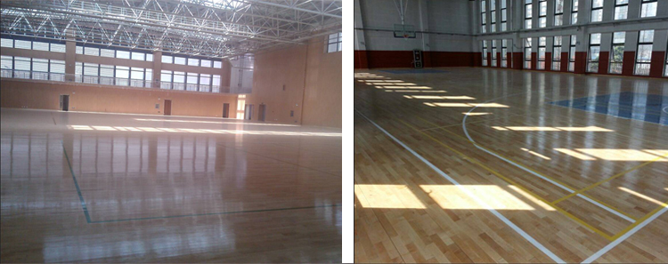 Anti Slip Indoor Wood Floor Tile Basketball Court Sports Flooring System