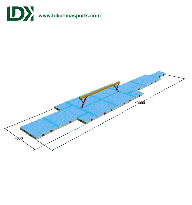 Gymnastics equipment landing mats for balance beam