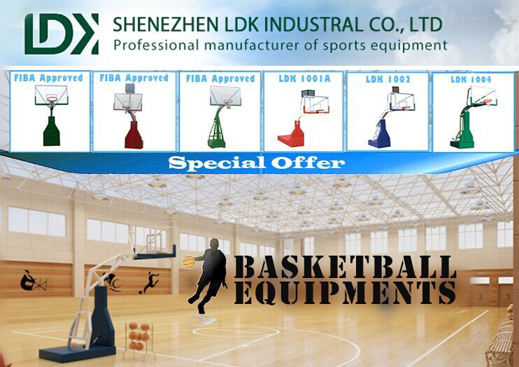 International Certification Competition Portable Hydraulic Basketball Stand Folding
