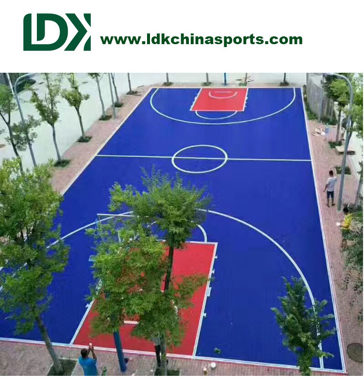Bàsquet Articles esportius Sòl de bàsquet Sistema de sòl plàstic a l'aire lliure de bàsquet de tall de la pis