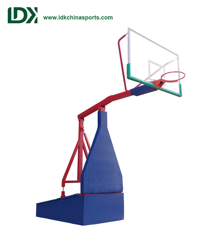 Factory Cheap Basketball Goal 10 Feet - Height Adjustable Basketball Hoop Portable Hydraulic Basketball Stand – LDK