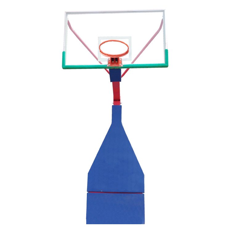 Portable Basketball Equipment Base Tempered Glass Basketball Hoop Stand  For Custom