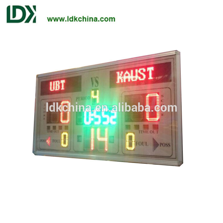 High Quality Tempered Glass Basketball Backboard - Indoor portable led digital electronic basketball scoreboard – LDK