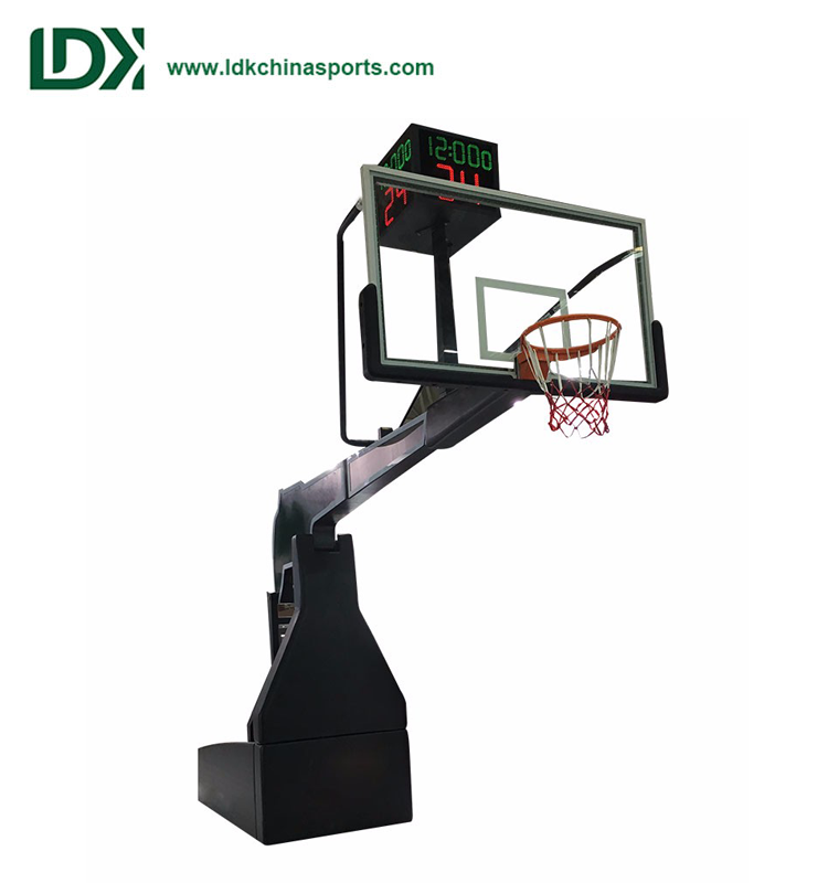 factory low price Professional Gymnastics Equipment - New Product Tempered Gass Backboard Hydraulic Basketball Hoop Stand – LDK