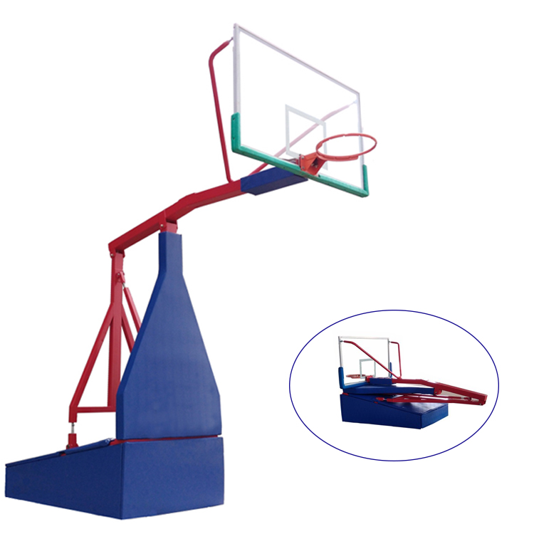 Indoor portable basketball hoop stand with height adjustable