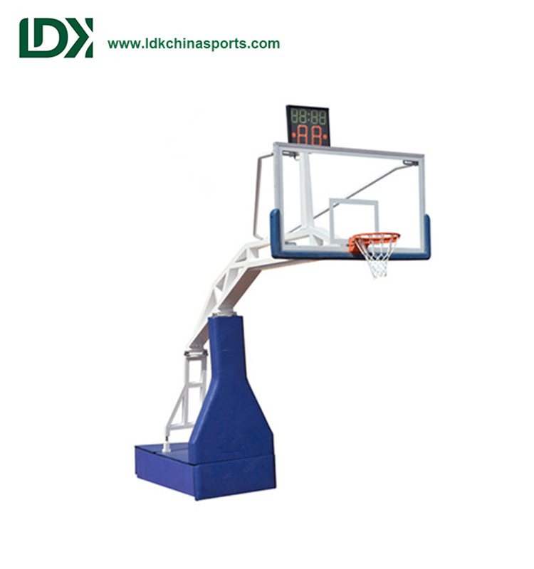 Professional Electric Hydraulic System Basketball Base Hoop For Competition