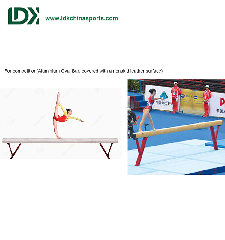 Hot sale wood balance beam gymnastics balance bar