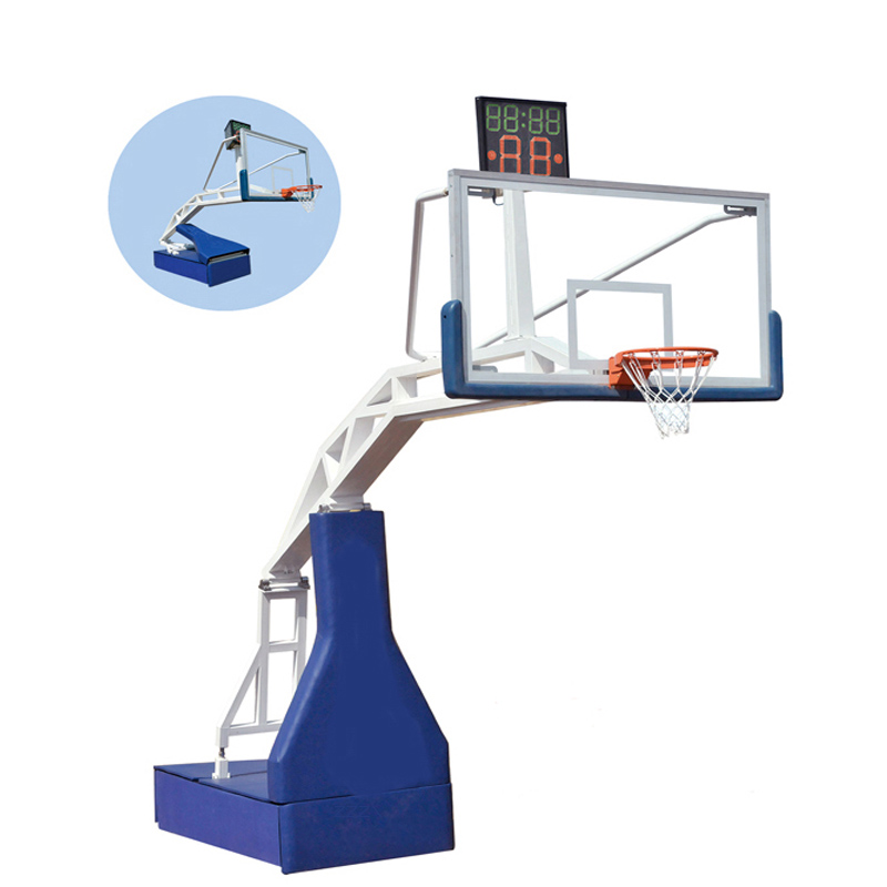 Hot New Products Cheap Basketball Backboard -
 Custom made Stadium hydraulic basketball stand professional basketball goal – LDK