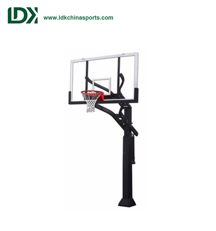 Factory wholesale Basketball Goal Driveway -
 Factory Price Cheap Height Adjustable Inground Basketball Stand – LDK
