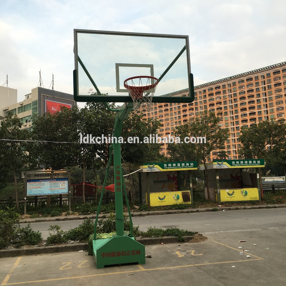 Leading Manufacturer for 44 Inch Basketball Hoop -
 Shatterproof steel stand up basketball hoops system professional – LDK