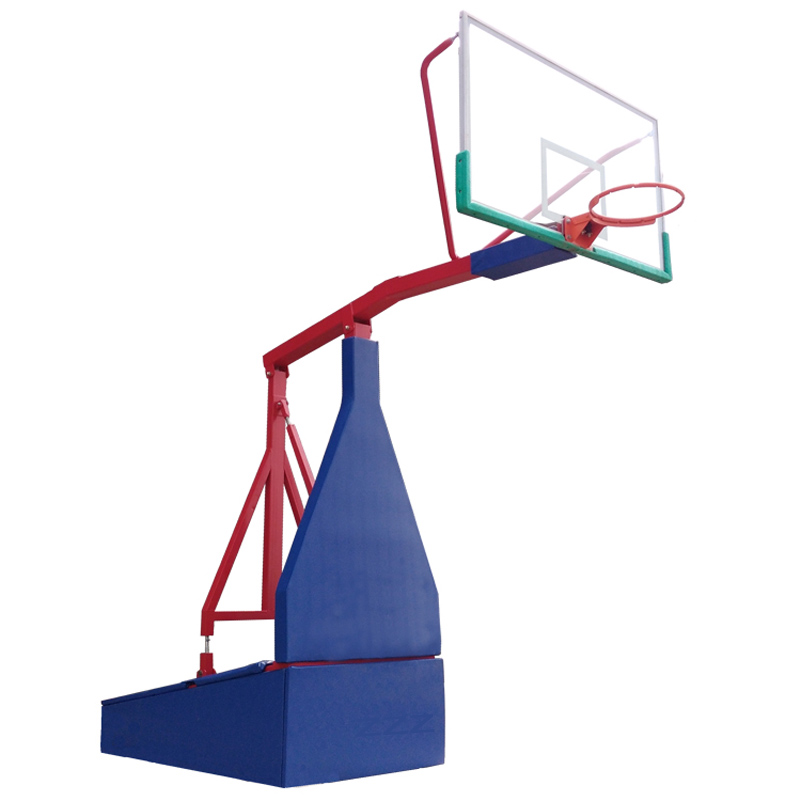 Portable hydraulic basketball stand basketball goal adjustable height