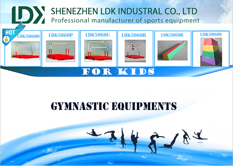 Adjustable 1.3-1.7m horizontal bar gymnastics equipment for kids