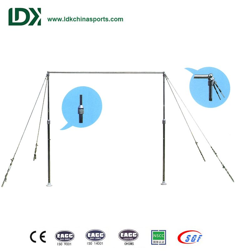 Height Adjustable Gymnastics Equipment Custom Indoor Horizontal Bar Gymnastics