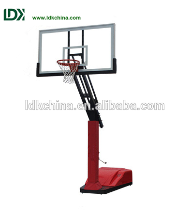Adjustable outdoor portable basketball backboard hoop stand system