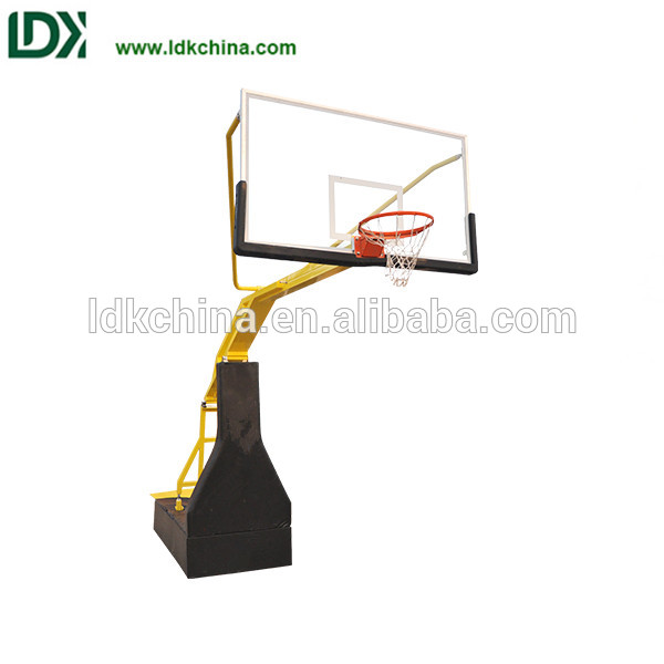 Adjustable manual hydraulic portable basketball stand hoop training equipment