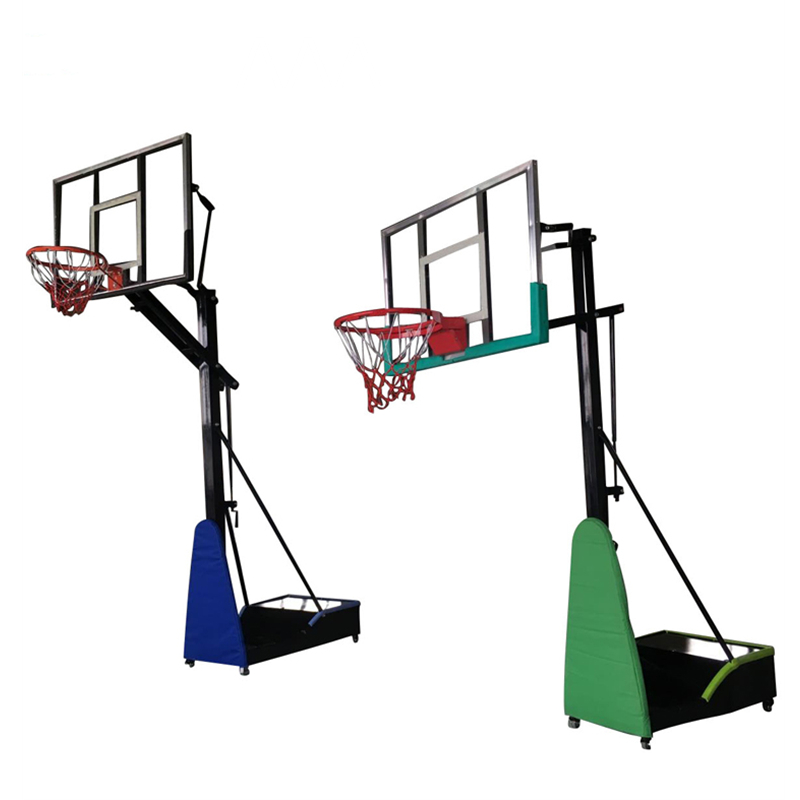 Adjustable Height Youth Hoop On Wheels Portable Basketball Pole Size