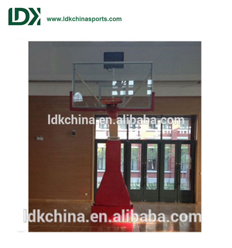 Basketball stand hydraulic joystick control post stand
