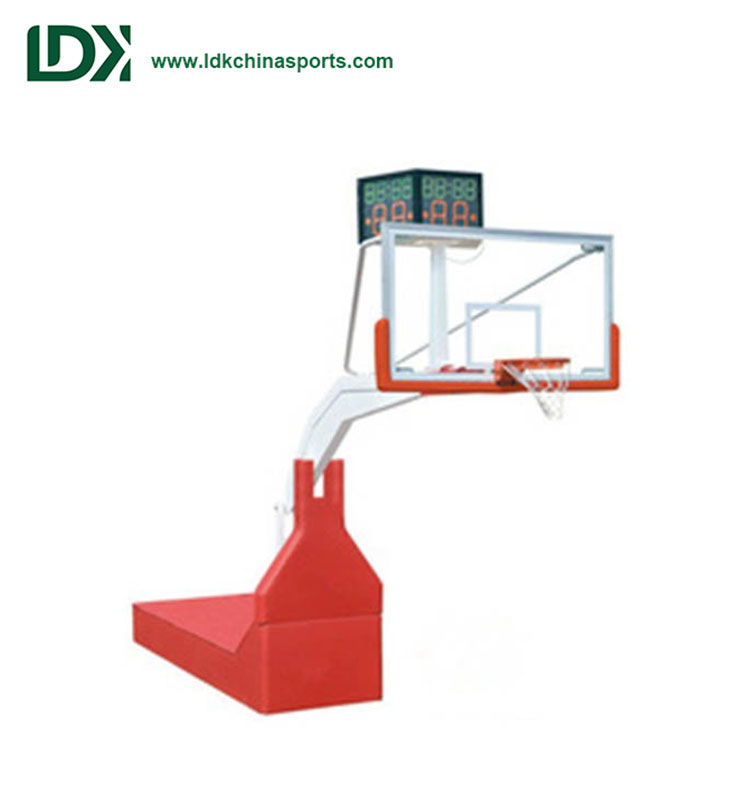 International Certification Competition Portable Hydraulic Basketball Stand Folding