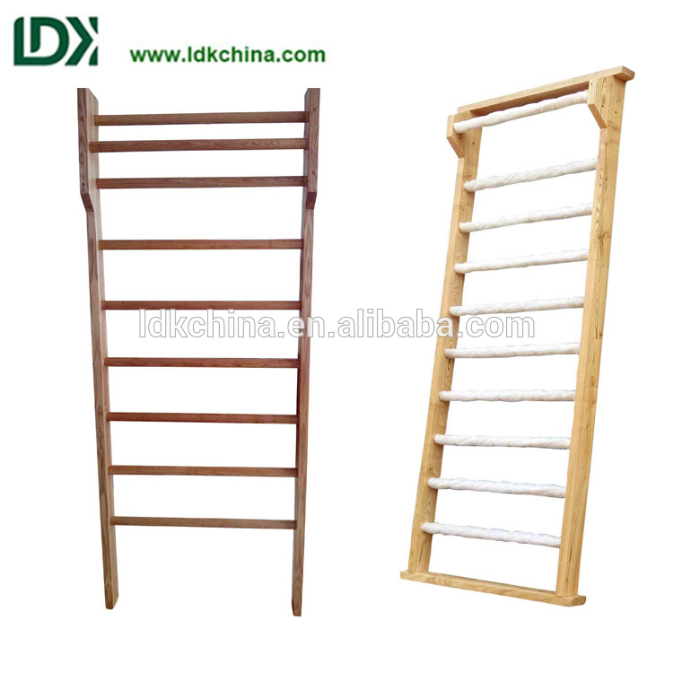 Factory wholesale Outdoor Basketball Stand -
 Gymnastics Pilates wall mount single stretching wood stall wall bar – LDK