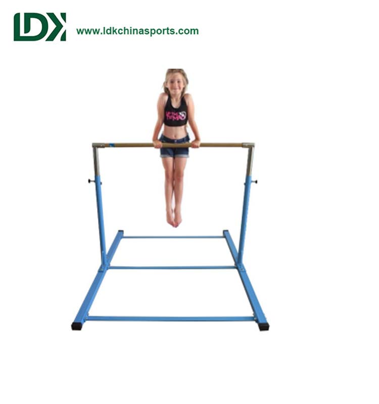 Junior height adjustable gymnastics horizontal bar for kids