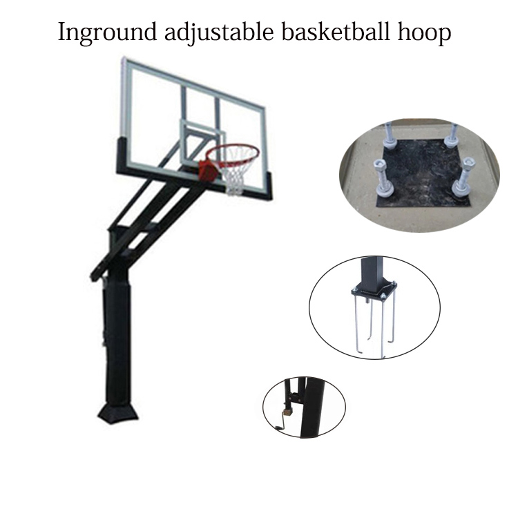 hot sale fixed inground adjustable outdoor basketball hoop