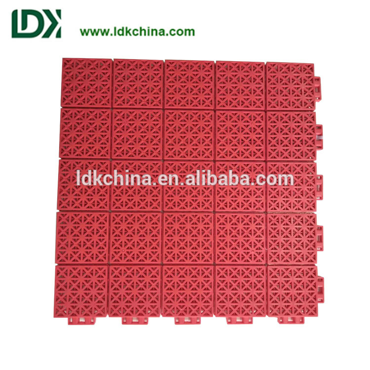 Interlocking suspended outdoor basketball court plastic sports floor