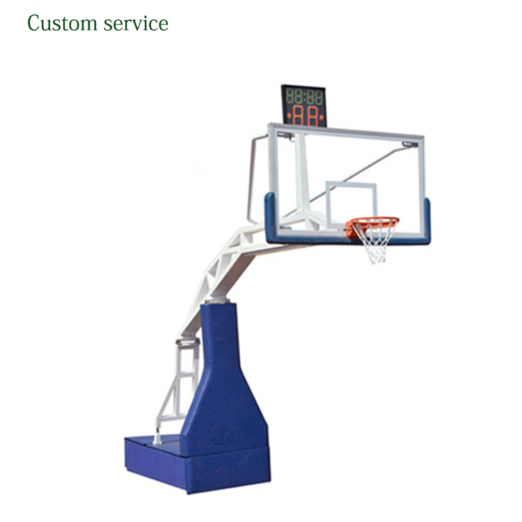 custom made Stadium Training Equipment Portable Hydraulic Basketball Hoop/stand System For Sale