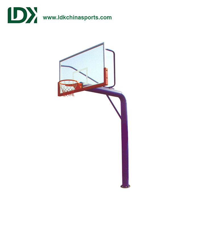 2017 New Style Basketball And Hoop -
 Outdoor tempered glass basketball stand in ground basketball hoop – LDK