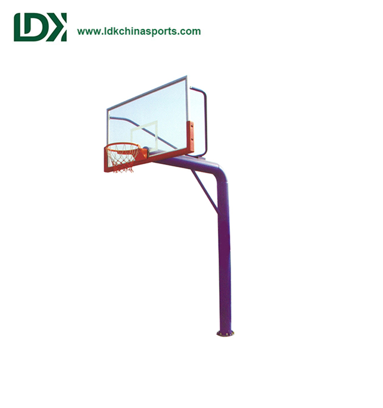 2017 New Style Basketball And Hoop - Outdoor tempered glass basketball stand in ground basketball hoop – LDK