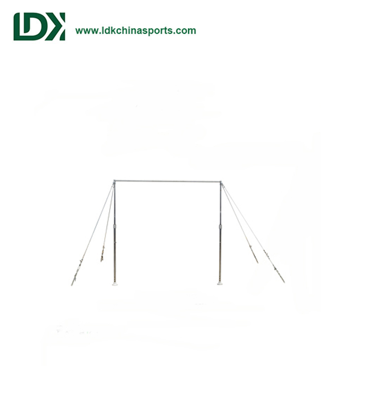 Portable height adjustable outdoor gymnastics horizontal bar