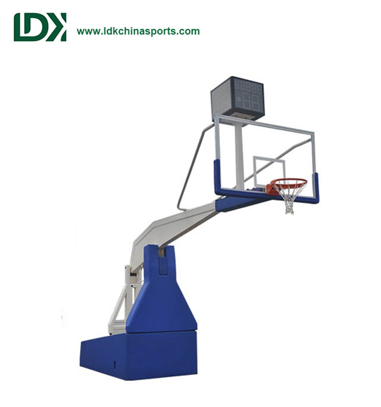 Rəqabət üçün 2018 Professional Portable Hydraulic Basketbol Hoop Stand