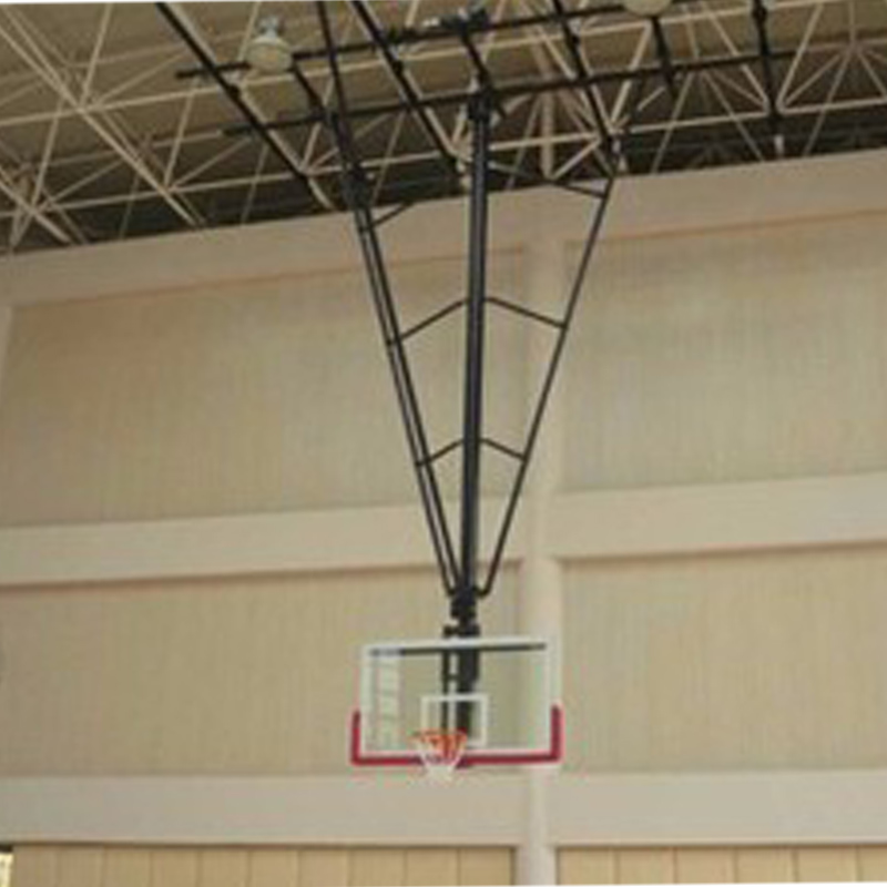 Indoor tempered glass suspender ceiling mounted basketball goals basketball backboard