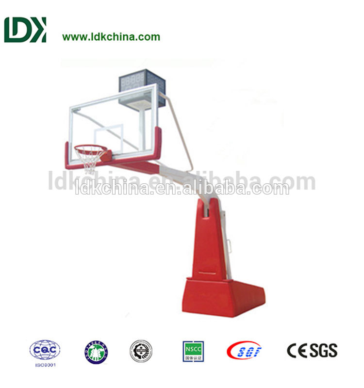 Indoor Stadium Good Basketball backstop basketball stand with tempered Glass