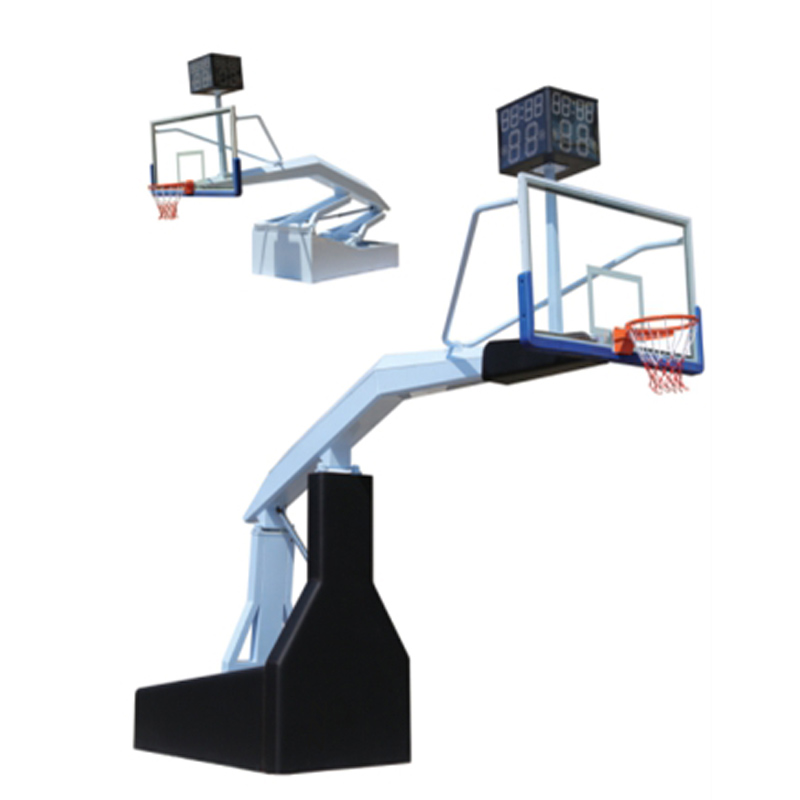 New Arrival China Outdoor Basketball Goal - Customizable portable hydraulic Basketball Hoop stand glass backboard basketball hoop – LDK