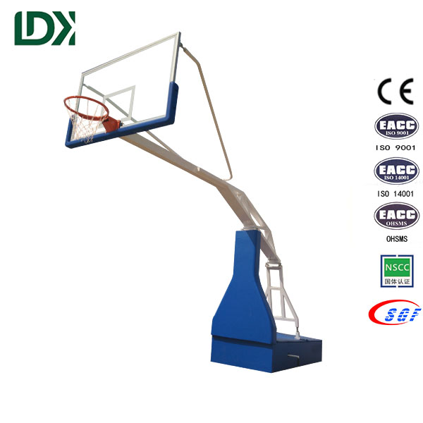 व्यावसायिक आजीवन हायड्रोलिक बास्केटबॉल हुप प्रणाली विक्रीसाठी पोर्टेबल
