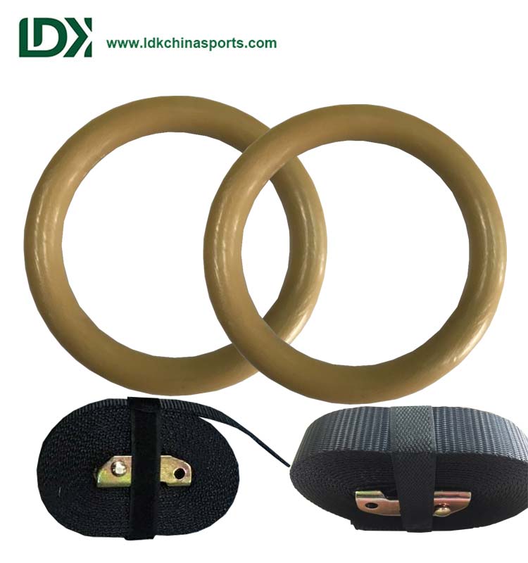 Manufacturer for Basketball Hoop In Store -
 Customized nylon Strap Cross ABS Training Gymnastic Rings Gym Flying Ring – LDK