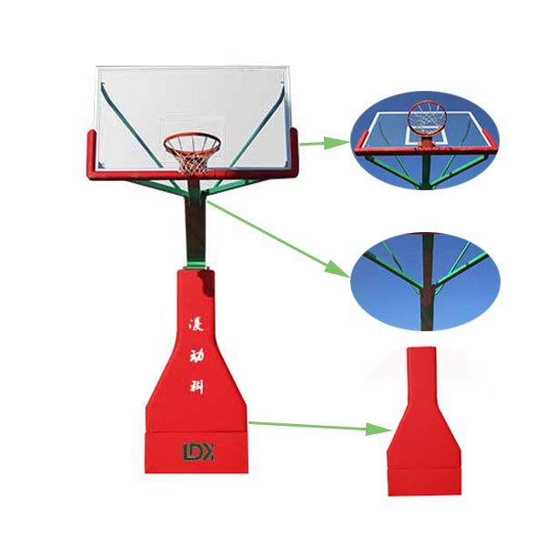 Manual Hydraulic Portable Adjustable Basketball Hoop Stand Equipment System