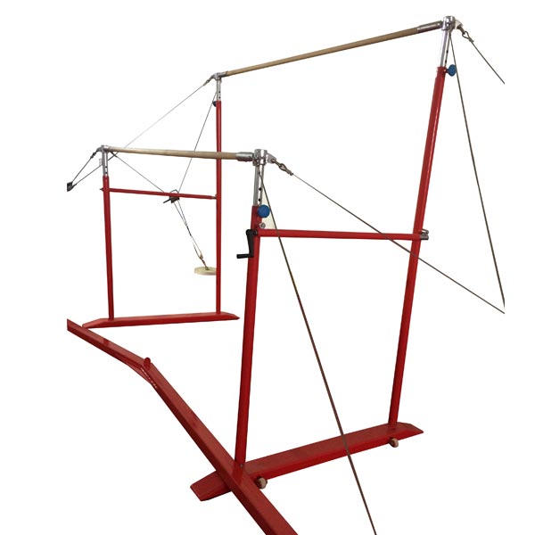 Training Gymnastics Equipment Height Adjustable Asymmetric Parallels Uneven Bars For Sale