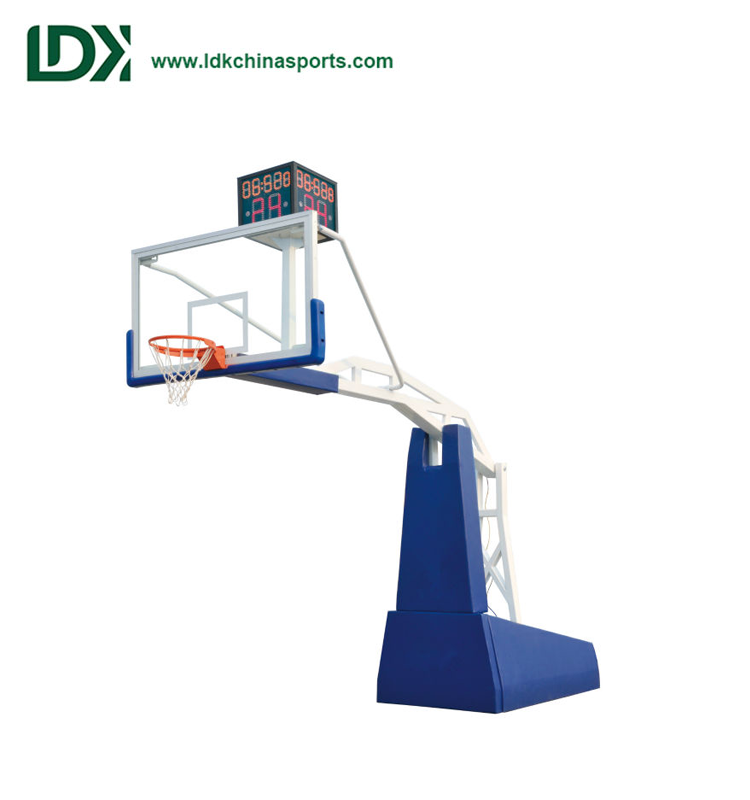 Indoor Remote Control Standard Electric Hydraulic Basketball Stand Basketball Hoop
