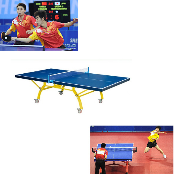 Professional cheap foldable  Pingpong Table  table tennis table with wheels