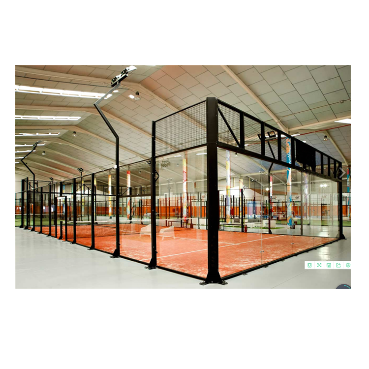 Hot sales indoor outdoor whole set panoramic padel paddle tennis courts with turf
