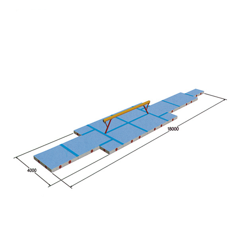 Gymnastics equipment balance beam landing mat configuration Featured Image