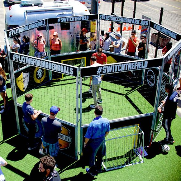 China wholesale Snake Sandbags -
 Full set of sports steel fence street football cage soccer cage stadium fence – LDK