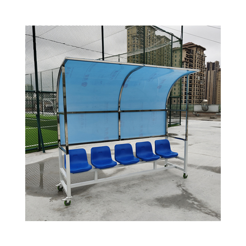 Sports Equipment Steel Bench Football Pitch Shelter Stadium Team Shelter Portable Soccer Players Dugouts