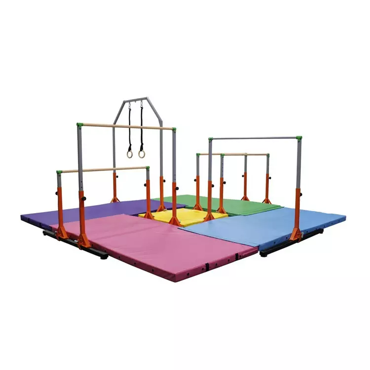 2017 New Style Parallel Bars For Match -
 Kids gymnastics bars horizontal uneven parallel bars flying rings indoor adjustable 4-multi station multi gym equipment – LDK