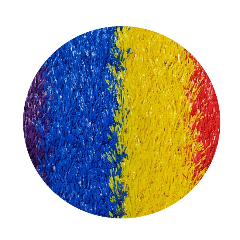 Tappeto erboso sintetico colorato di alta qualità per pista arcobaleno per asili nido
