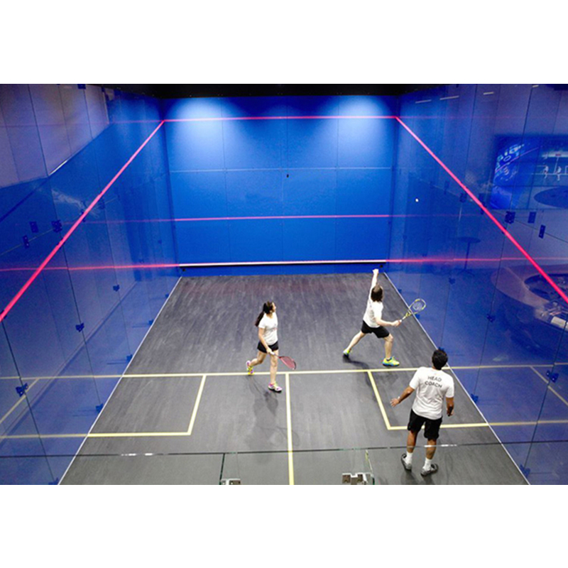 Full Glass/Wood Walls Squash Court Construction Portable Squash Court Flooring For Squash Center