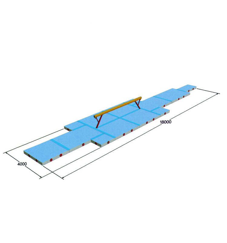 Gymnastics equipment landing mats for balance beam